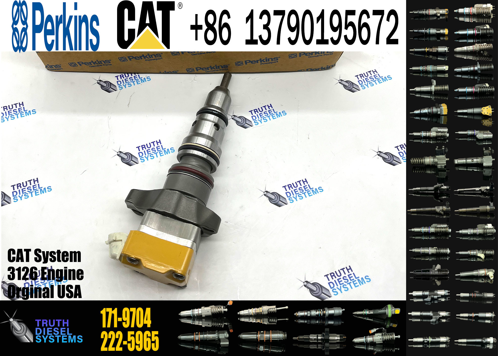 Excavator Parts Diesel Fuel Injector 171-9704 For Cat Caterpillar Engine 3126 3126B 3126E