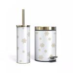 Induction Type Christmas Foot Pedal Trash Bin With Toilet Brush Set Ultimate