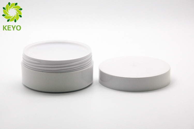 White ABS Plastic Face Mask Jar Thick Wall Wide Mouth Body Butter Containers 50g
