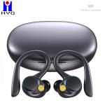 Black ABS True Wireless Stereo Earphone Factory Wholesale Earhook Style Earbuds