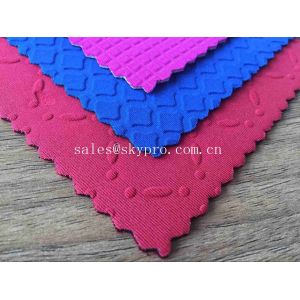 Customized Colorful Various Shape Neoprene Fabric 5mm OK Lycra Fabric Rubber Sheet with Mesh Fabric