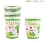 Disposable Party Supplies Paper Plates And Cups With Banner For Party Decoration