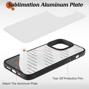 Black / White Shockproof iPhone Cases Customized Sublimation 2D Mobile Cover