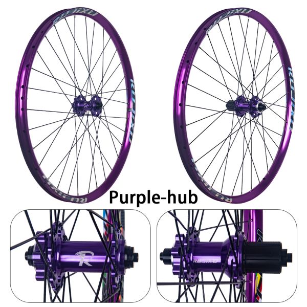 RUJIXU 26/27.5/29inch Aluminum Alloy Bike Wheel 6 Pawl 3 Tooth Hub Disc Brake Mountain Bicycle Wheel Set
