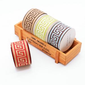 China Eco Friendly Greek Polyester 42mm Jacquard Ribbon Trim factory