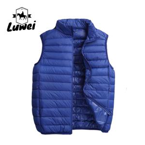 China Fashion Plus Size Padded Coats Slim Fit Compression Utility Bubble Waistcoat Sleeveless Quilted Clothes Men Top Vest factory