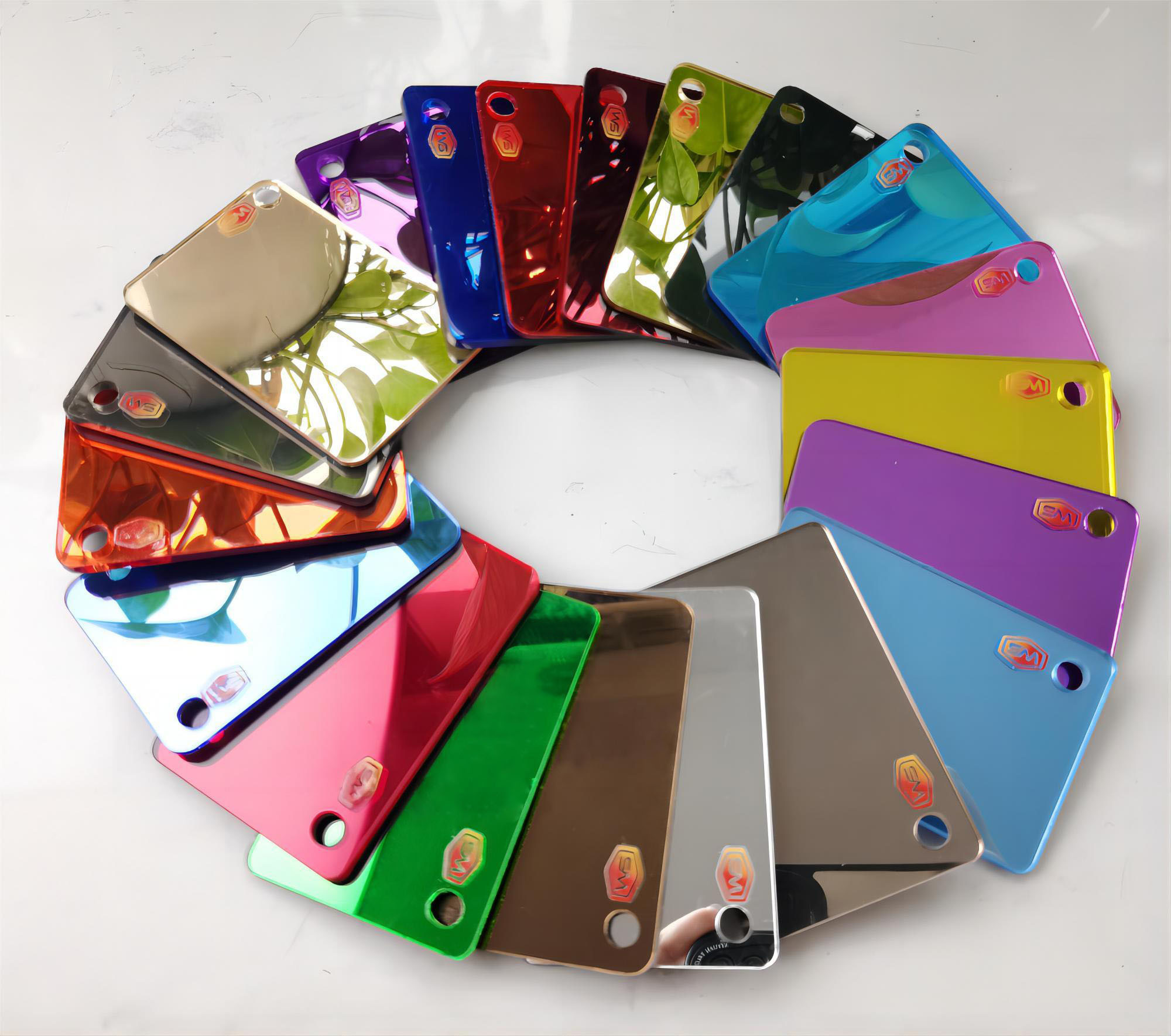 Green Blue Pink Gold Color Wall Acrylic Mirror SheetBoard Panel Plexiglass