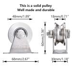 Wall-Mounted Ceiling Lift Pulley Stainless Steel V-grooved Roller Pulley