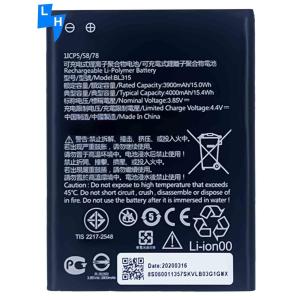 China Mobile Phone Battery BL315 4000mAh Battery For Lenovo A7 Polymer Lithium-ion Battery factory