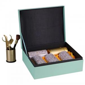 China Stamping / Embossing Tea Storage Box , Custom Paperboard Boxes With Metal Tin factory