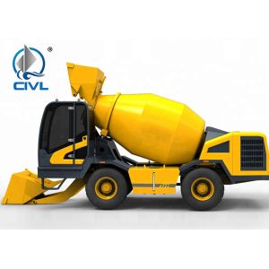 4 Cubic Meters Self Loading Concrete Mixing Equipment With New Condition Yellow