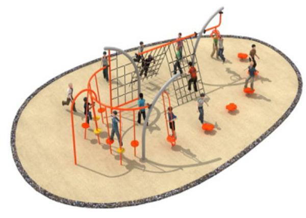 780*400*250cm Environmental Protection Rope Playground Equipment For Fashion