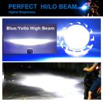 20W 2000LM Motorcycle DRL Headlight White Yellow Light Blue DC12V