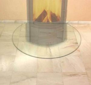 China CE EN12150 Standard Resistance Glass Hearth Plate 6mm Thickness Tempered High Pressure factory