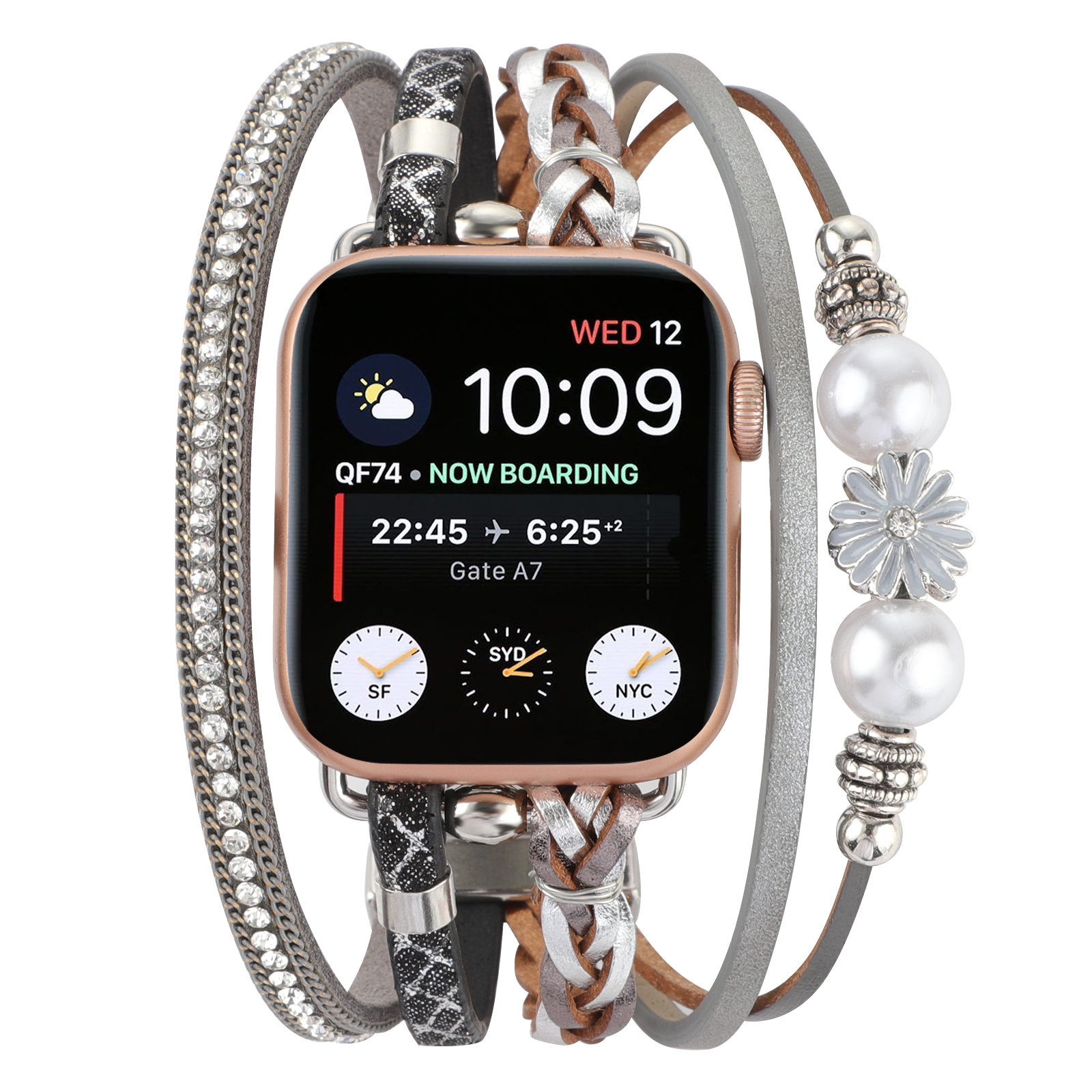 DHL.UPS.FEDEX.EMS Trendy Zou Chrysanthemum Decorative Smart Watch Band
