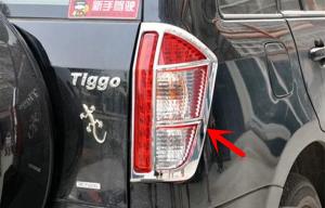 China Custom Auto Headlight Covers , Chery Tiggo 2012 Tail Lamp Chrome Rim Distributor factory