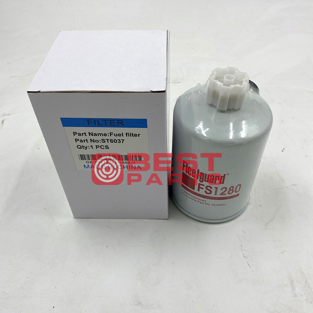 Excavator Parts Fuel Water Separator Filter ST6037 FS1280 For Fleetguard Dongfeng Cummins