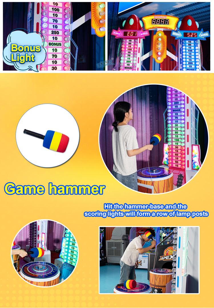 Adult Boxing Punch Game Machine Coin Operated Arcade Game Double Tower