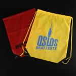 Polyester Drawstring backpacks for wholesale logo printed business gift