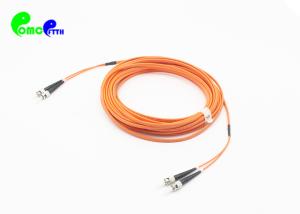 China OM1 2.0mm Duplex 62.5 / 125μm ST UPC - ST UPC Fiber Optic Patch Cable PVC Orange factory