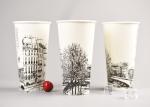 500ml Ice Cream Disposable Cups With Straw , Take Out Coffee Cups OEM ODM