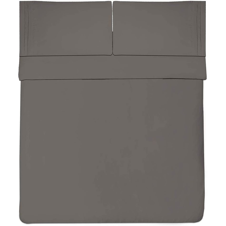 Embroidery 1800 Thread Count 100% Microfiber Sheet Set 3/4pcs for All-Season Sleeping