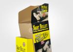 Condoms Corrugated Retail Display Stands Yellow Recyclable With 4 Shelves