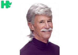 China New Fashion Synthetic Short Old Man Wigs Natural Wave Headpiece Hair factory