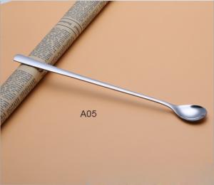 China Stainless Steel 9-inch Long Handle Spoon Ice Cream / Tea / coffee factory