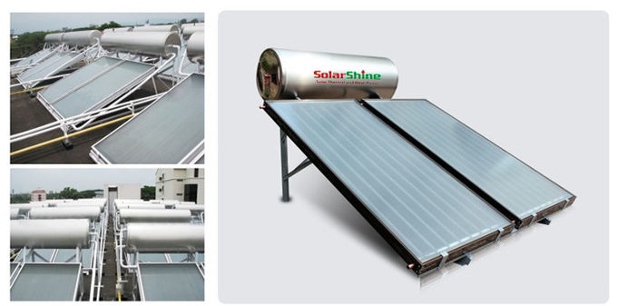 Stable Flat Plate Solar Water Heater , 0.6Mpa Compact Solar Water Heater