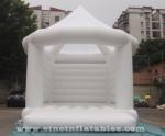 5x4m Commercial Grade Adults Wedding All White Bouncy Castle With Steeple Shape