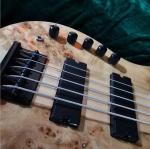 Custom Natural Burl Color One Piece Neck Through 5-Strings Left Handed Electric