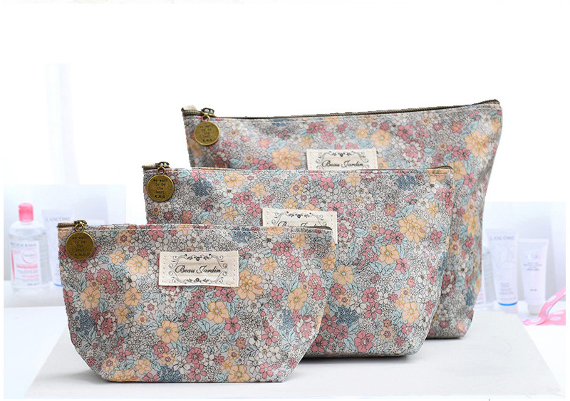 Pure Color Waterproof Polyester Pouch Clutch Bag Cosmetic Bag For Women