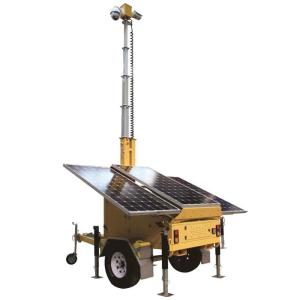 China Solar Mobile Surveillance Vehicle Mobile Solar Trailer With 3*400W Solar Panels factory