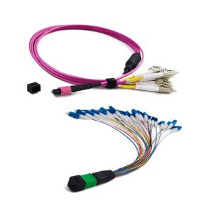 Singlemode 12 Fiber Optic MPO MTP Patch Cord with 3.0mm Ruggedised Design and 8