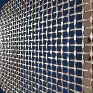 China Frame Antique Brass Crimped Woven Wire Mesh Decorative Metal For Architecture factory