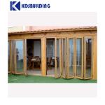 KDSBuilding Cheap Price Front Folding Door Designs In Teak Wood Bifold for