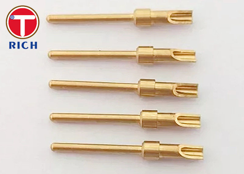 Custom CNC Brass Parts Connector Punching Female Hole Copper Pin