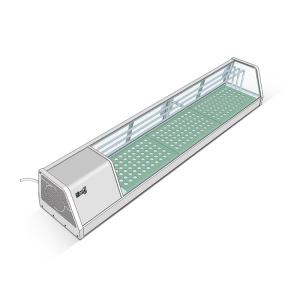 China 100L Sushi Pizza Prep Refrigerator Glass Material Static Cooling factory
