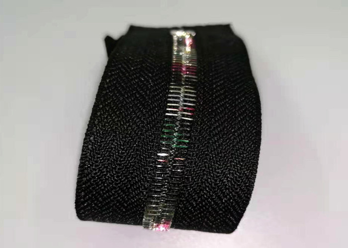 Colorful 5# And Small Metal Teeth Zippers For Coats / Open Ended Metal Zips