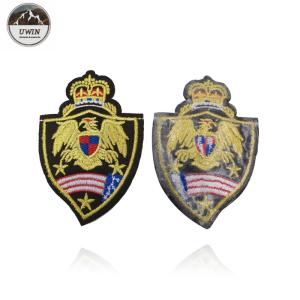 China Luxury Royal Custom Uniform Patches , Handmade Personalized Iron On Appliques factory