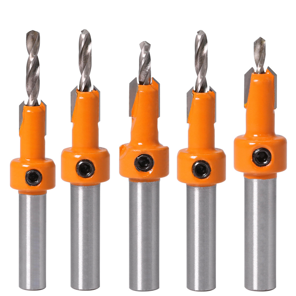 Wholesale 8 Shank Wood Countersink Router Drill Bit Woodworking Expanding Screw Hole Drilling Milling Cutter for Timber Plastic