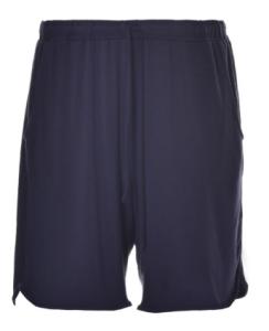 China Soft Cotton And Spandex Ladies Casual Shorts Navy Color With Elastic Waistband factory