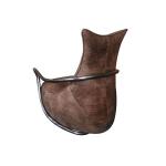 Metal Base Vintage Antique Accent Lounge Chair With Tube Frame