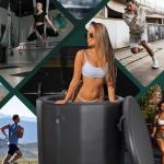 Black Spa Hot Tub Inflatable Ice Bath Tub For Recovery Cold Plunge Ice Barrel