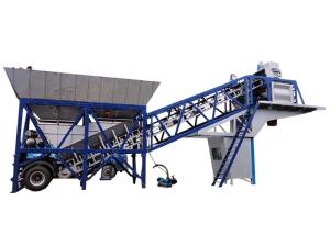 China Prestressed Central Mix Mobile Concrete Batch Mix Plant 25m3/H Wit High Efficiency factory