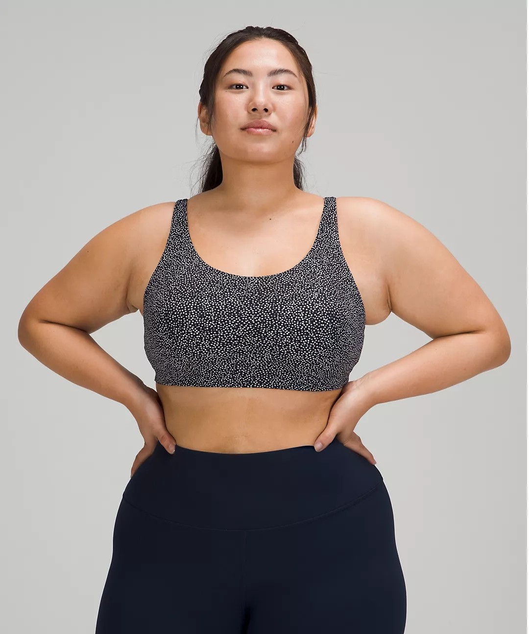 Padded Sports Bra With Adjustable Band And Straps Push Up Elasticity
