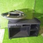 Black 4ft Corten Steel Barbecue 2mm Portable Steel Grill