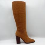 Genuine Womens Leather High Ankle Boots Square Toe ROHS Approved