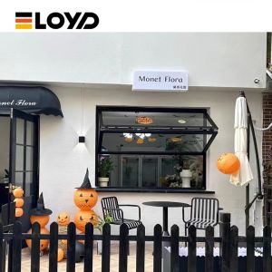 Aluminum Folding Bar Window with Tempered Glass and PAG Lock